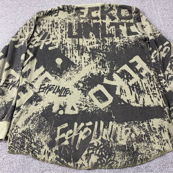 Ecko Unlimited Camouflage Long Sleeve Men’s Size Medium - Picture 7 of 10